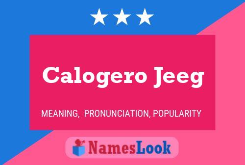 Calogero Jeeg Name Poster