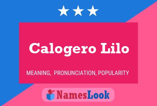 Calogero Lilo Name Poster