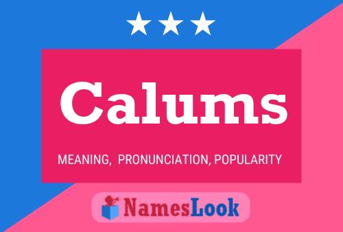 Calums Name Poster