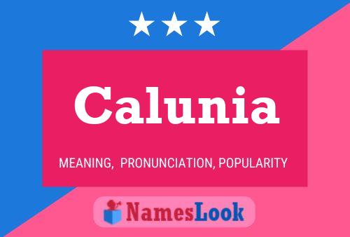 Calunia Name Poster