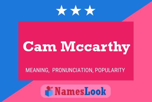 Cam Mccarthy Name Poster