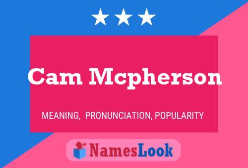 Cam Mcpherson Name Poster