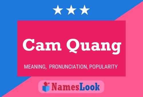 Cam Quang Name Poster