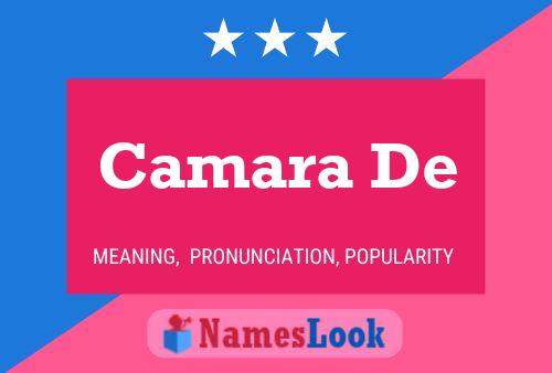 Camara De Name Poster