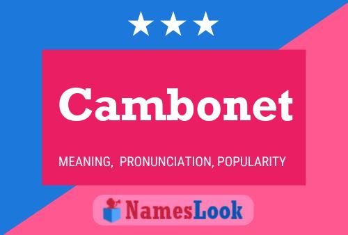 Cambonet Name Poster