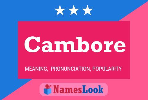 Cambore Name Poster