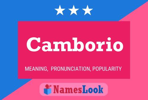 Camborio Name Poster