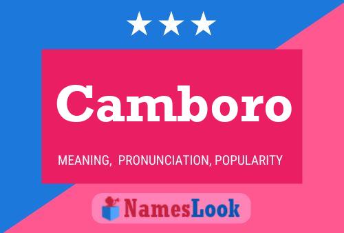 Camboro Name Poster