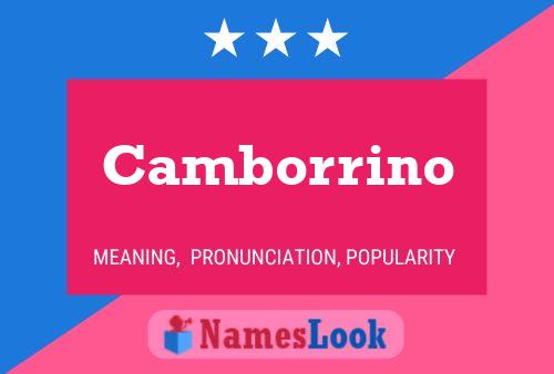 Camborrino Name Poster