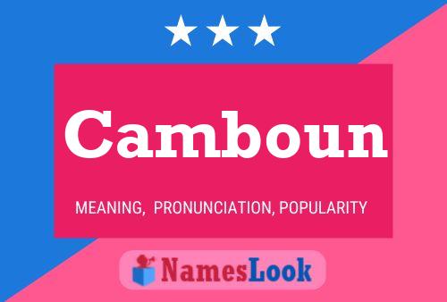 Camboun Name Poster