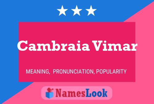 Cambraia Vimar Name Poster