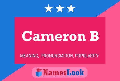 Cameron B Name Poster