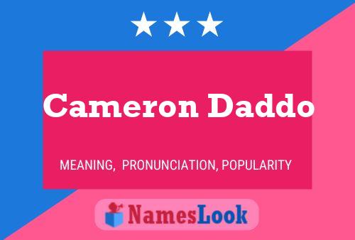 Cameron Daddo Name Poster