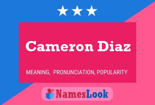 Cameron Diaz Name Poster