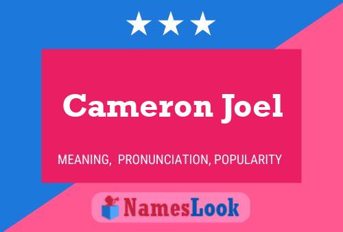 Cameron Joel Name Poster