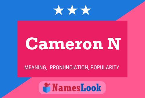 Cameron N Name Poster