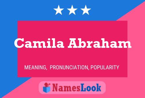 Camila Abraham Name Poster