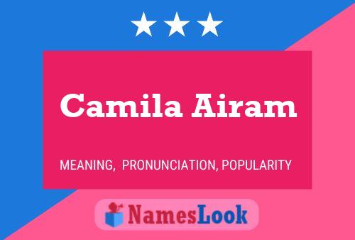 Camila Airam Name Poster