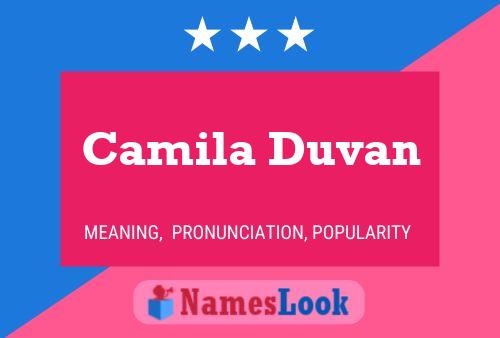 Camila Duvan Name Poster