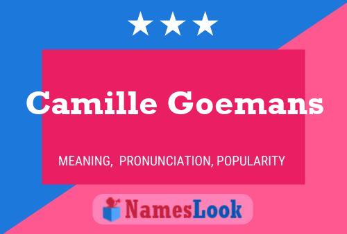 Camille Goemans Name Poster