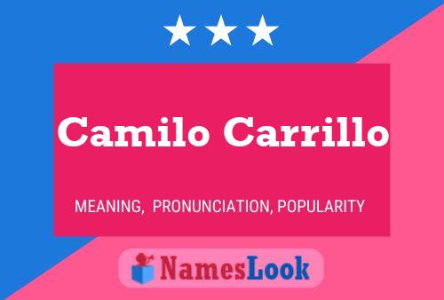 Camilo Carrillo Name Poster