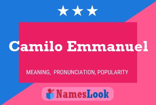 Camilo Emmanuel Name Poster