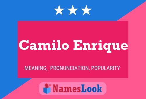 Camilo Enrique Name Poster