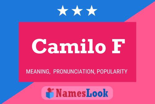 Camilo F Name Poster