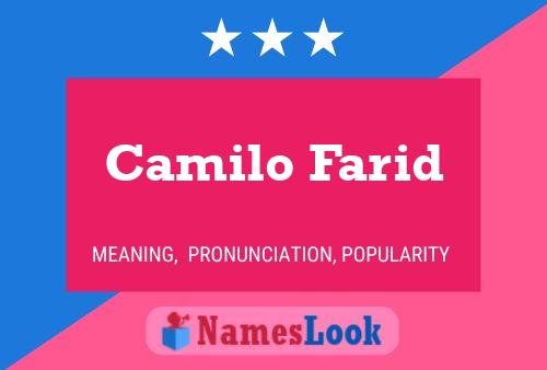 Camilo Farid Name Poster