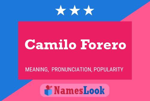 Camilo Forero Name Poster