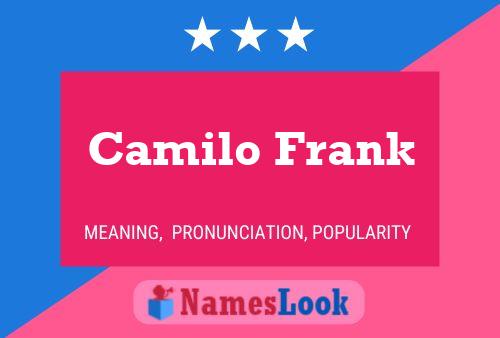 Camilo Frank Name Poster