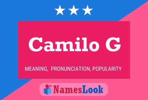 Camilo G Name Poster