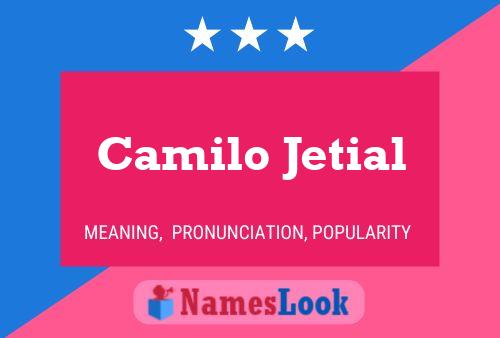 Camilo Jetial Name Poster