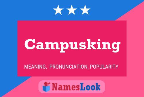 Campusking Name Poster