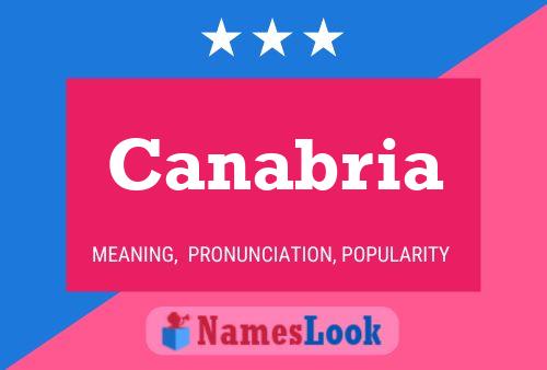 Canabria Name Poster