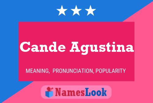 Cande Agustina Name Poster