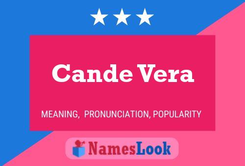 Cande Vera Name Poster