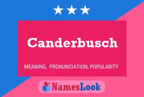 Canderbusch Name Poster