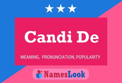 Candi De Name Poster