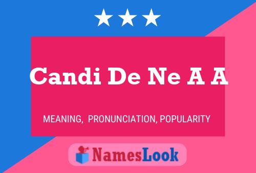 Candi De Ne A A Name Poster