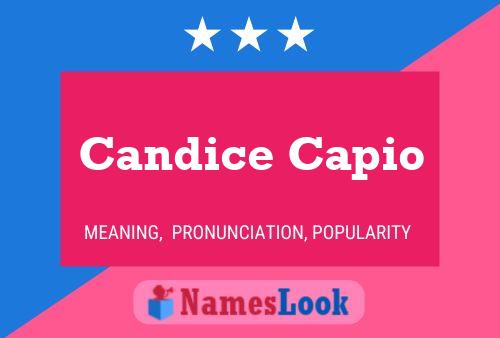 Candice Capio Name Poster