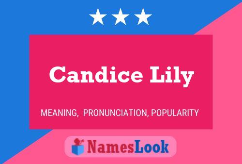 Candice Lily Name Poster