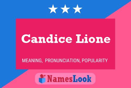 Candice Lione Name Poster