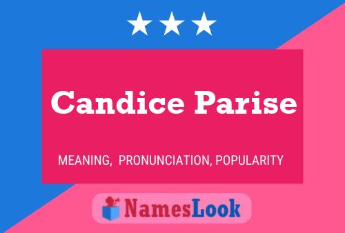 Candice Parise Name Poster