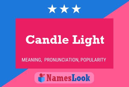 Candle Light Name Poster