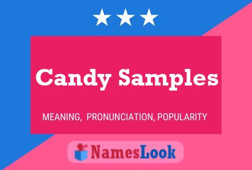 Candy Samples Name Poster