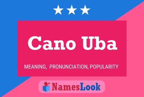 Cano Uba Name Poster