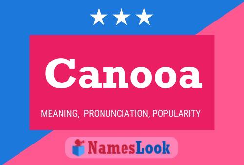 Canooa Name Poster