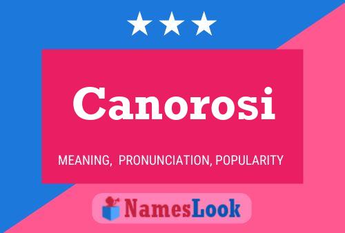 Canorosi Name Poster