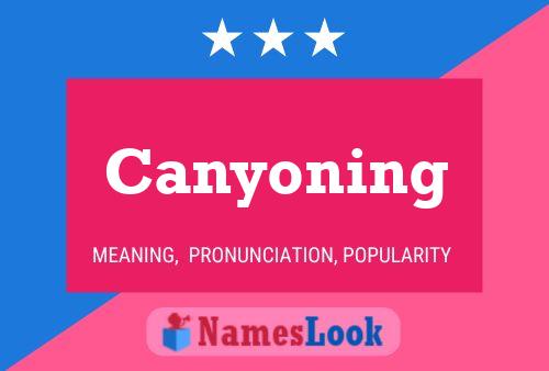 Canyoning Name Poster